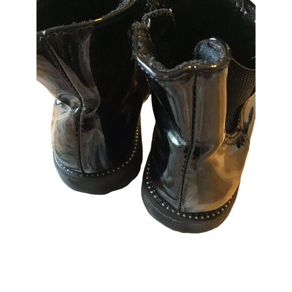 Mix No. 6 Black Patent Leather Ankle Boots Size 7 - Picture 4 of 6